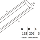 Puxador Concha Dourado Italy Line Il155 Metal 192mm C/ Paraf
