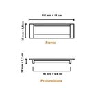 Puxador Concha Dourado Italy Line Il155 Metal 96mm C/ Paraf