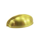 Puxador Concha Lua Dourado Escovado 64mm - Puxe Chic