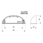 Puxador Concha Lunar 64mm Verde Militar - Jador