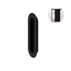 Puxador Concha Pado De Embutir Redondo Inox Preto 15cm