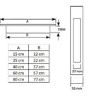 Puxador Concha Para Porta De Correr Inox Escovado 60 Cm