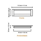 Puxador Concha Preto Fosco Italy Line Il155 Metal 96mm