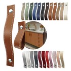 Puxador Costurado Full Gaveta Porta Móveis Textura De Couro S