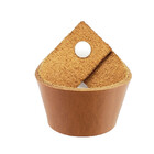 Puxador Coxi Parafuso - Couro Legítimo Marrom - Parafuso Bran