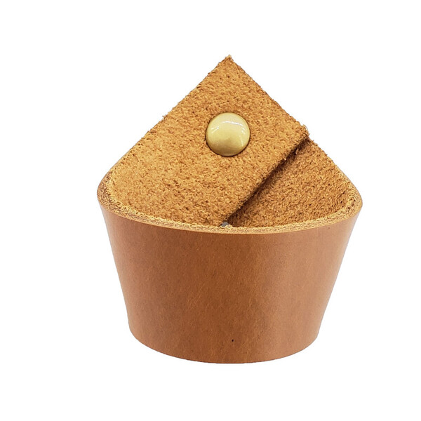 Puxador Coxi Parafuso - Couro Legítimo Marrom - Parafuso Dour