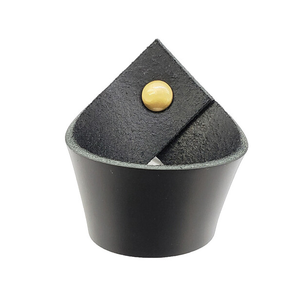 Puxador Coxi Parafuso - Couro Legítimo Preto Parafuso:dourado