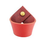 Puxador Coxi Parafuso - Couro Legítimo Vermelho - Parafuso Do