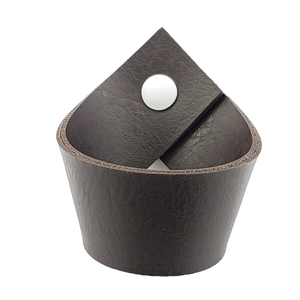 Puxador Coxi Parafuso - Textura De Couro Marrom Escuro - Para