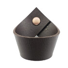 Puxador Coxi Parafuso - Textura De Couro Marrom Escuro - Para