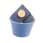 Puxador Coxi Tampa - Couro Legítimo Azul - Tampa Rose Gold