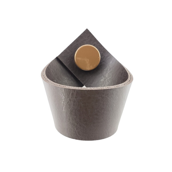 Puxador Coxi Tampa - Textura De Couro Marrom Escuro - Tampa M