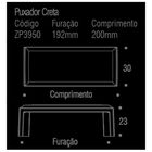 Puxador Creta 192mm Preto Zen Unico