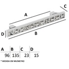 Puxador Cristal Il4410 Cromado 96mm Italy Line