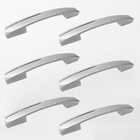 Puxador Cromado Para Armarios E Gavetas 128/160 Mm 6 Un