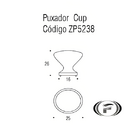 Puxador Cup Preto Zen Zp5238