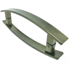 Puxador Curvo Para Porta Pivotante 1,2 Metros Madeira E Vidro