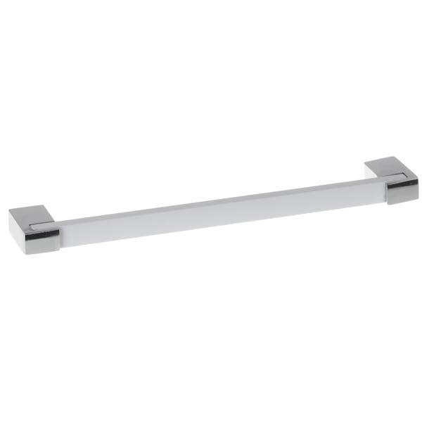 Puxador de Alumínio Cromado/Branco 192 mm cod.227 Pauma