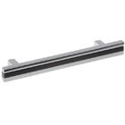 Puxador de Alumínio Cromado/Preto 128 mm cod.265 Pauma