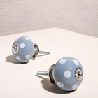 Puxador De Cerâmica Póa Cinza Escuro