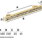 Puxador De Gaveta Cristal Dourado Il 4410