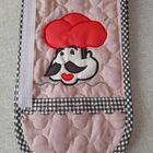 Puxador De Geladeira C/bordado  Chefinho Rosa