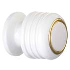 Puxador de Madeira Branco 1 furo 34 mm Zamar