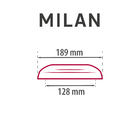 Puxador de Móvel Alumínio Marrom 128mm 2 Peças Milan M Inspire