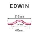 Puxador de Móvel Alumínio Marrom 480/195mm 1 Peça Edwin XG Inspire