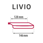 Puxador de Móvel Alumínio Preto 128mm 1 Peça Lívio Inspire