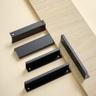 Puxador de Móvel Alumínio Preto 128mm 1 Peça Lívio Inspire