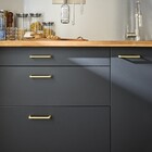 Puxador de Móvel Zamac Dourado Escovado 128mm 4 Peças Willy Inspire