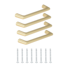 Puxador de Móvel Zamac Dourado Escovado 128mm 4 Peças Willy Inspire