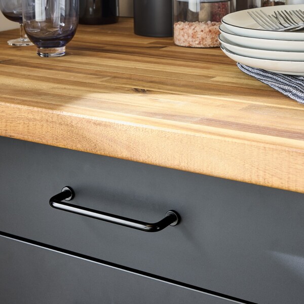 Puxador de Móvel Zamac Preto 128mm 1 Peça Sasha Inspire