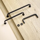 Puxador de Móvel Zamac Preto 128mm 1 Peça Sasha Inspire