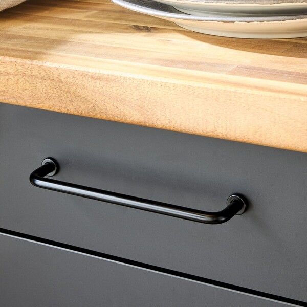 Puxador de Móvel Zamac Preto 160mm 1 Peça Sasha Inspire