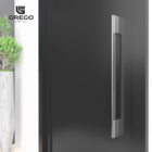 Puxador de Porta 1 Metro Aço Inox Prata Escovado Zeus