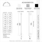 Puxador de Porta 60cm Aço Inox Prata Alto Brilho Chronos