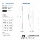 Puxador de Porta 60cm Aço Inox Prata Alto Brilho Zeus