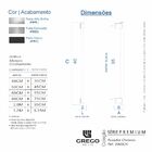 Puxador de Porta 60cm Aço Inox Preto Fosco Chronos