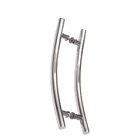 Puxador De Porta 60cm X 25mm Alumínio 7009 Redondo Curvo Crom