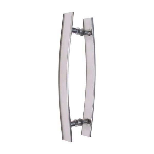 Puxador De Porta 80cm X 38mm Alumínio 7012 Curvo Barra Chata