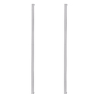 Puxador de Porta Pivotante e de Correr de Madeira e Vidro em Aço Inox Prata Escovado Barra Reta 152cm Geris H40