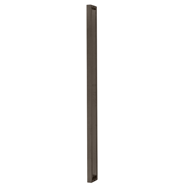 Puxador de Porta Pivotante e de Correr de Madeira e Vidro em Aço Inox Corten Pintado Barra Reta 152cm Geris H40