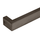 Puxador de Porta Pivotante e de Correr de Madeira e Vidro em Aço Inox Corten Pintado Barra Reta 152cm Geris H40