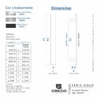 Puxador de Porta Aço Inox Polido Alto Brilho 50cm Perseu