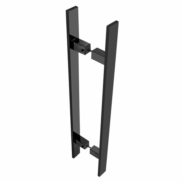 Puxador de Porta Aço Inox Preto Fosco 80cm Perseu