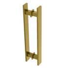 Puxador de Porta Pivotante e de Correr de Madeira Vidro e Aço em Alumínio Dourado Brilhante Barra Reta 40cm Vesfer 3073