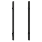 Puxador de Porta Pivotante e de Correr de Madeira Vidro e Aço em Alumínio Preto Fosco Barra Reta 80cm Vesfer 3073
