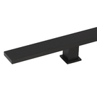Puxador de Porta Pivotante e de Correr de Madeira Vidro e Aço em Alumínio Preto Fosco Barra Reta 80cm Vesfer 3073